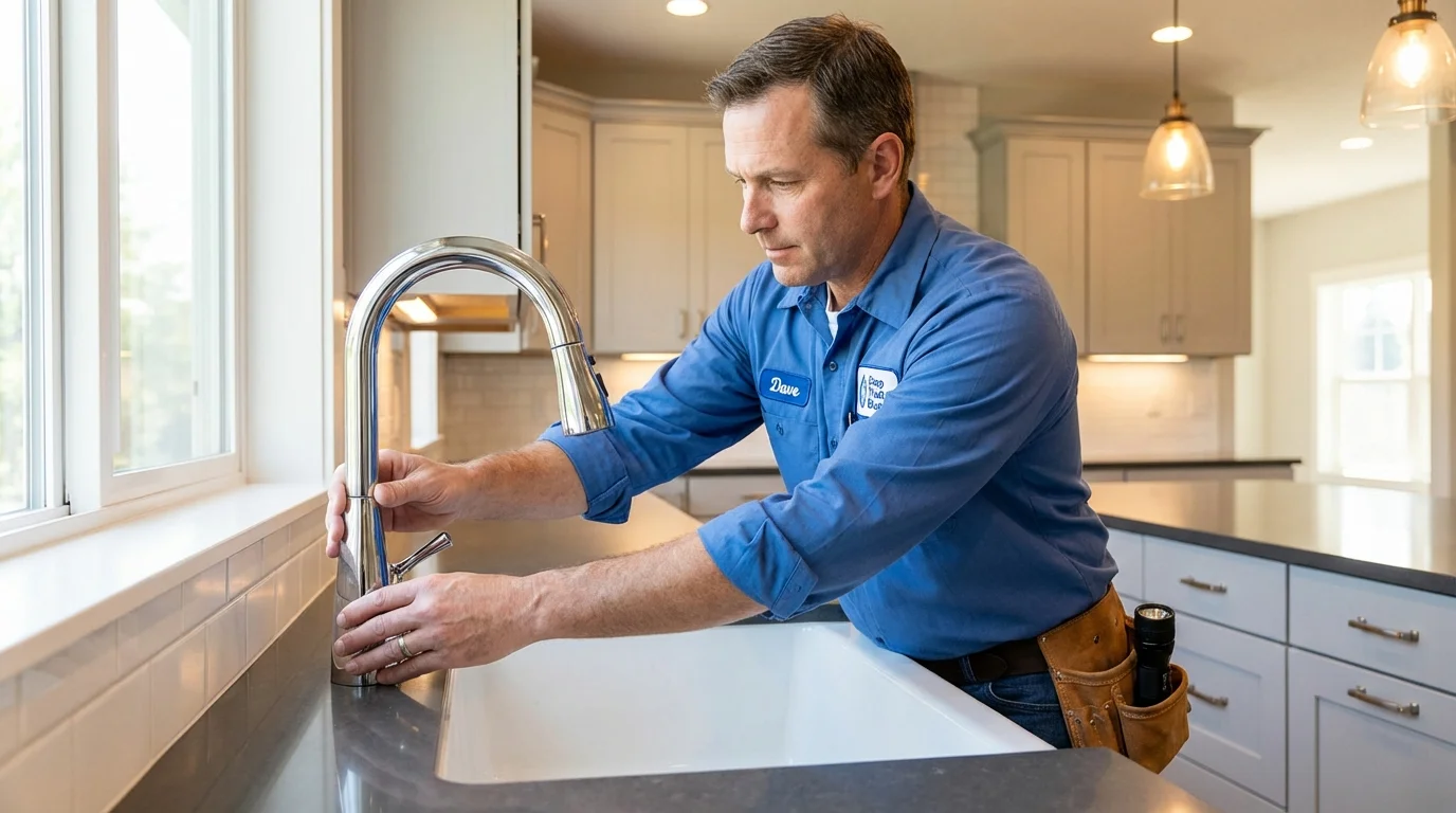 Kitchen faucet installation by Johns Plumbing LLC in Belzoni